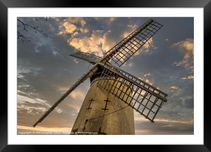 Bidston Hill Windmill. Framed Mounted Print by Phil Longfoot