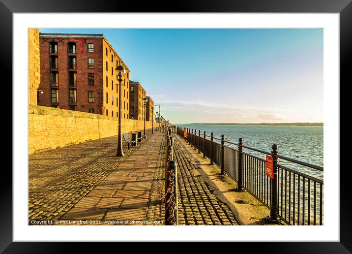 Promenade near Royal Albert Dock Liverpool Framed Mounted Print by Phil Longfoot