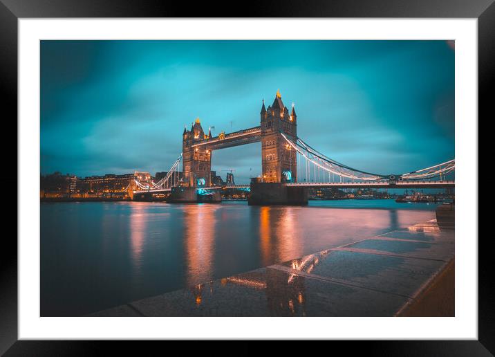 Tower Bridge Framed Mounted Print by Wojciech Jagoda