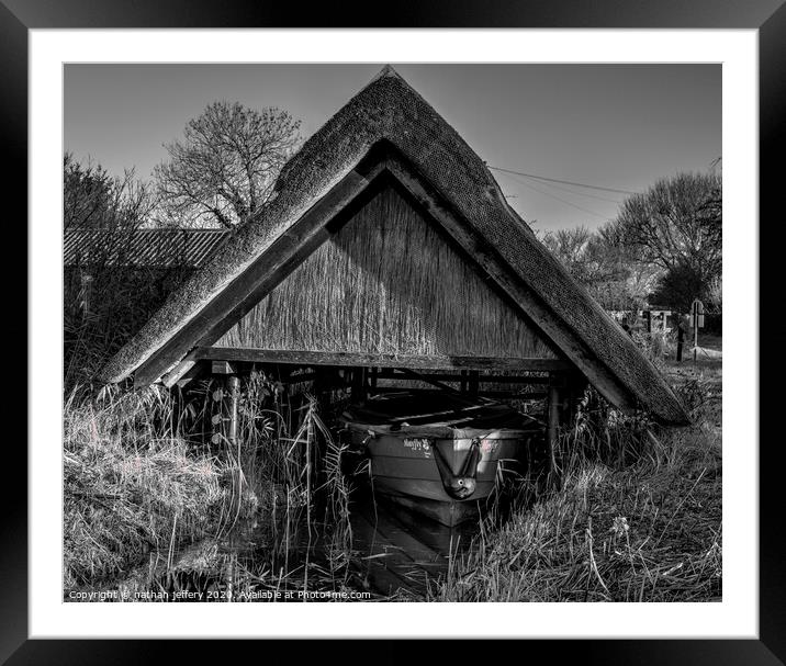 Stunning Old Straw Boat Hut Framed Mounted Print by nathan jeffery