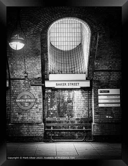 Baker Street Tube Station Framed Print by Mark Oliver