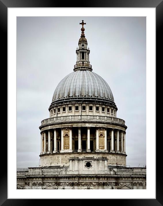 St Paul's Cathedral Framed Mounted Print by Mark Oliver
