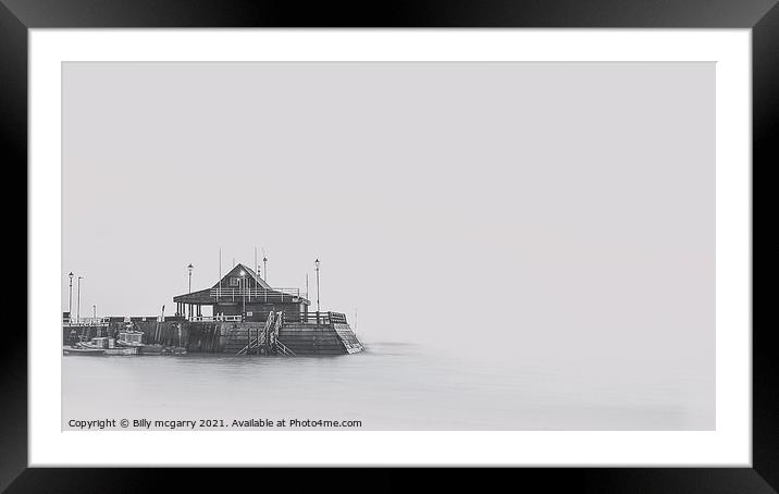 Boradstairs Pier on the kent Coast minimal Framed Mounted Print by Billy McGarry