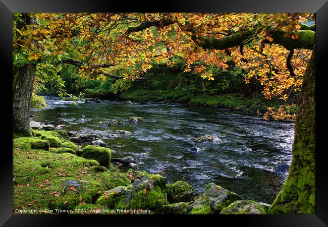 Afon Llugwy Betws-y-Coed North Wales Framed Print by Ron Thomas
