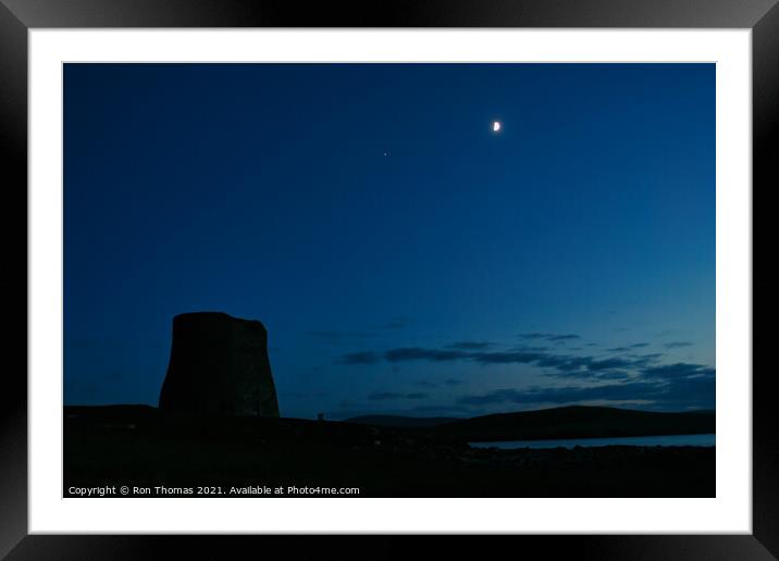 Mousa Broch Shetland Framed Mounted Print by Ron Thomas