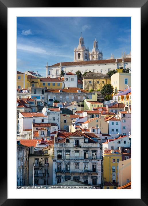 Spanish Townscape Framed Mounted Print by Ron Thomas