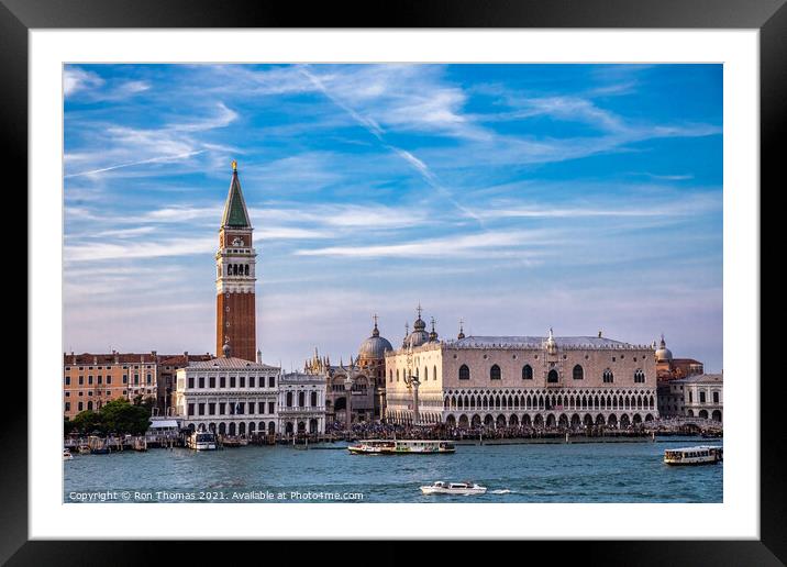 Doge's Palace and St Marks, Venice Framed Mounted Print by Ron Thomas