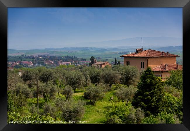 A Landscape in Tuscany Framed Print by Ron Thomas