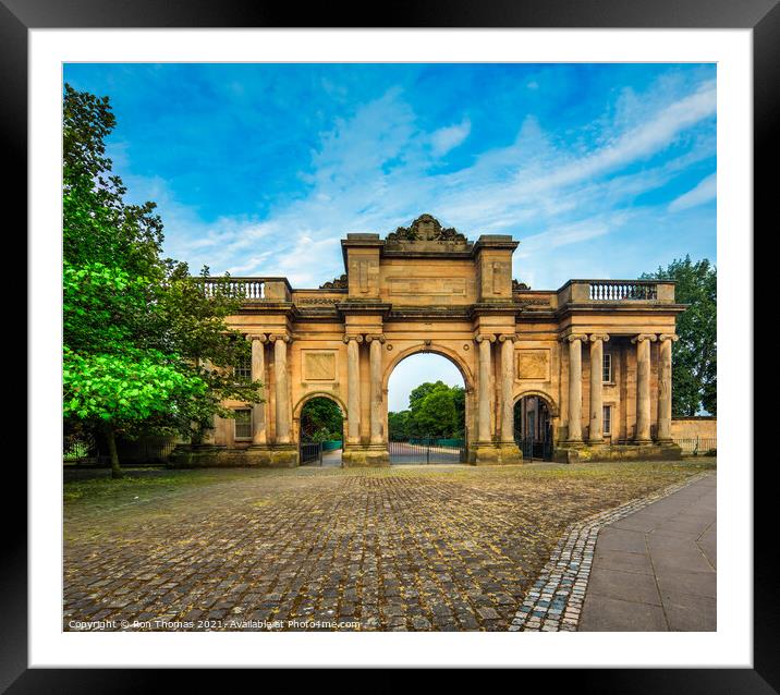 Birkenhead Park Grand Entrance Framed Mounted Print by Ron Thomas