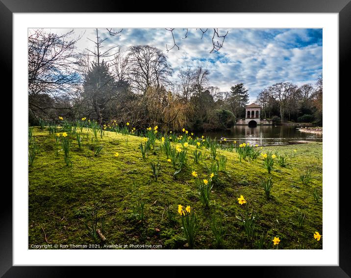 Birkenhead Park in Spring. Framed Mounted Print by Ron Thomas