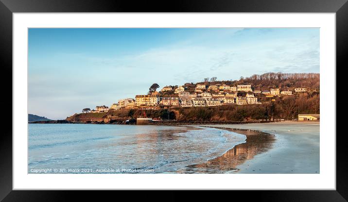 Looe Beach, Cornwall Framed Mounted Print by Jim Monk