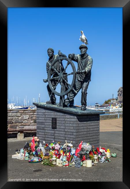 The Man and Boy Statue, Brixham Framed Print by Jim Monk