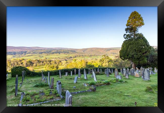  Selworthy Church Graveyard Framed Print by Jim Monk