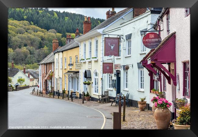 Dunster Village, Somerset Framed Print by Jim Monk