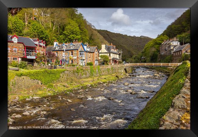 East Lyn River, Lynmouth Framed Print by Jim Monk