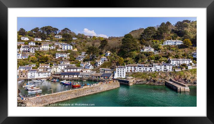 Polperro View Framed Mounted Print by Jim Monk