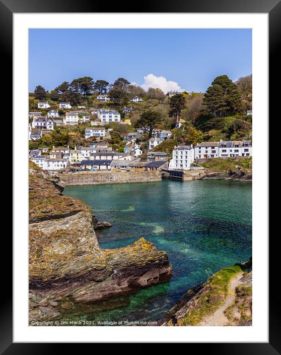 Harbour Entrance, Polperro Framed Mounted Print by Jim Monk