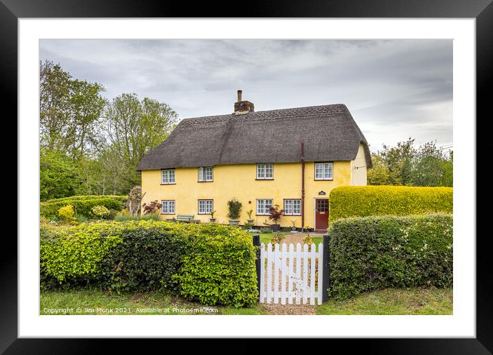 Pamphill Cottage, Dorset Framed Mounted Print by Jim Monk