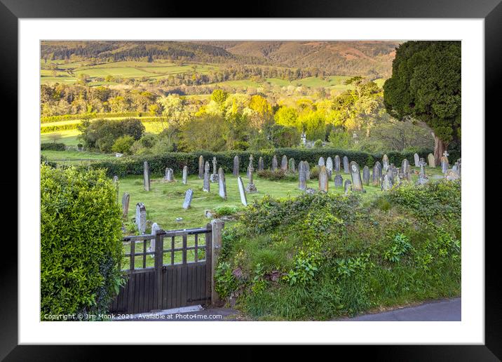  Church of All Saints Graveyard, Selworthy Framed Mounted Print by Jim Monk