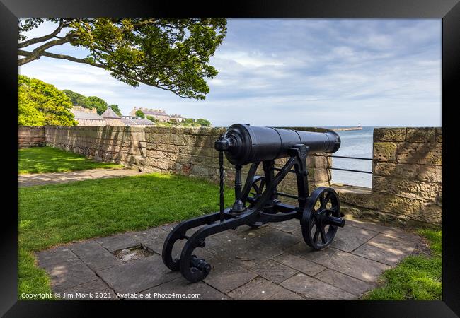 The Old Cannon, Berwick Upon Tweed Framed Print by Jim Monk