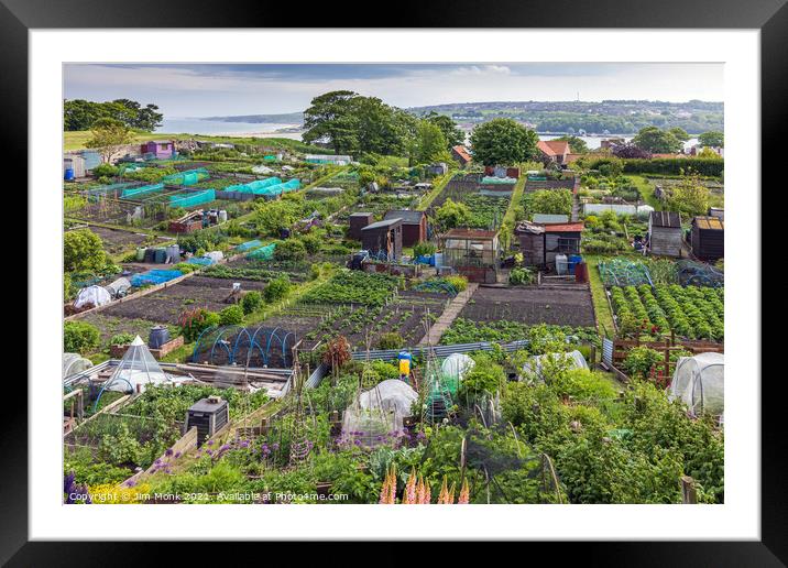 Berwick Community Allotments Framed Mounted Print by Jim Monk