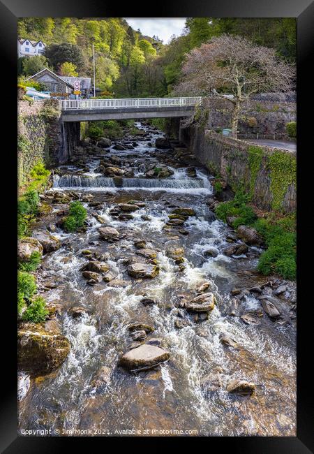 East Lyn River, Lynmouth. Framed Print by Jim Monk