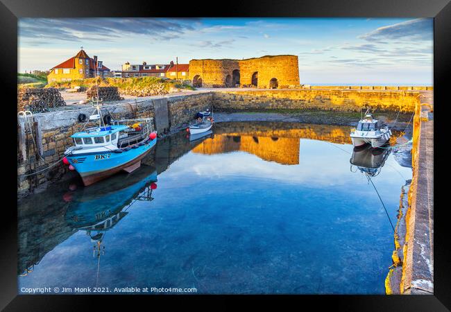 Beadnell Harbour, Northumberland Framed Print by Jim Monk