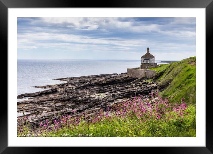 The Bathing House, Northumberland Framed Mounted Print by Jim Monk