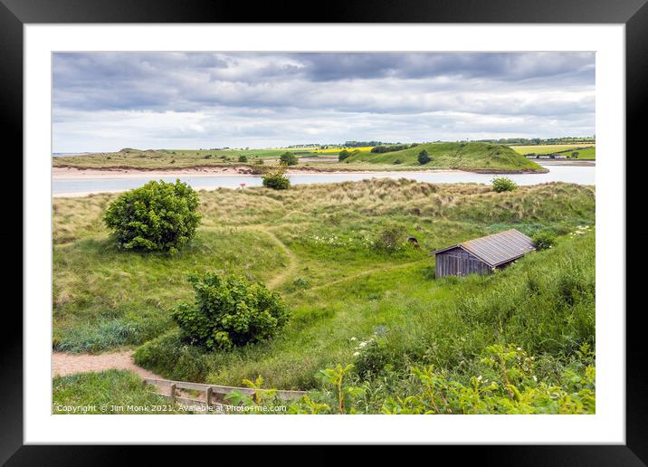 Across the Aln Estuary, Alnmouth Framed Mounted Print by Jim Monk