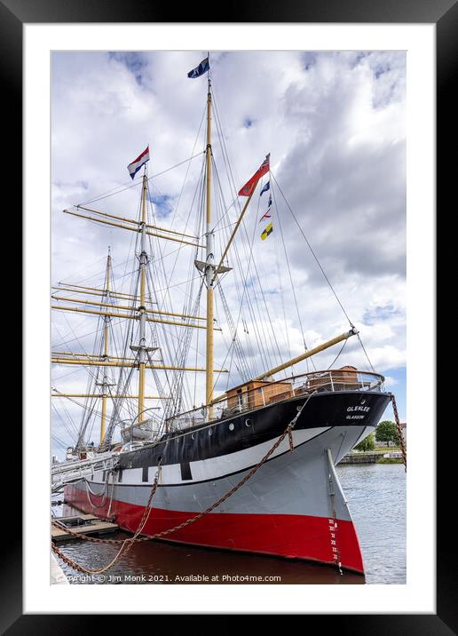The Tall Ship Glenlee, Glasgow Framed Mounted Print by Jim Monk