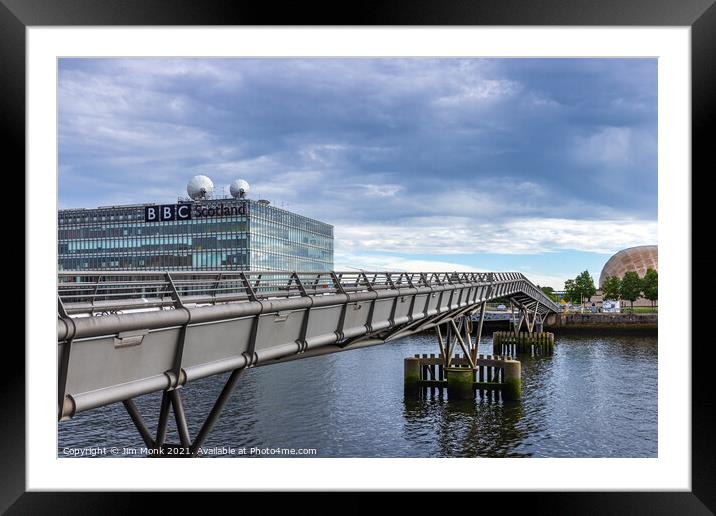 Millennium Bridge, Glasgow Framed Mounted Print by Jim Monk