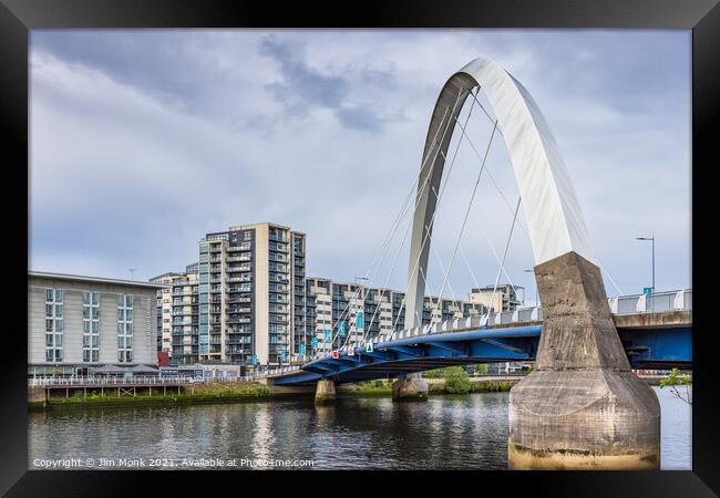 The Squinty Bridge, Glasgow Framed Print by Jim Monk