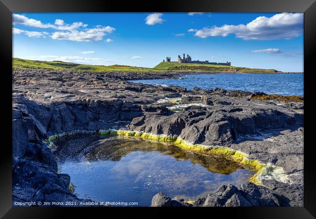 Dunstanburgh Castle, Northumberland Coast. Framed Print by Jim Monk