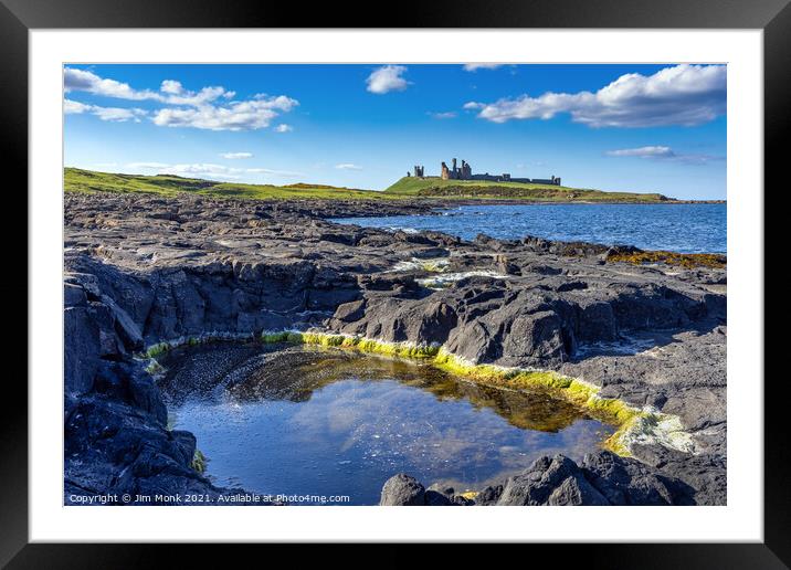 Dunstanburgh Castle, Northumberland Coast. Framed Mounted Print by Jim Monk