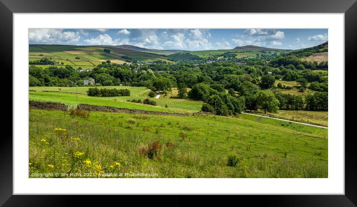 Hayfield View Framed Mounted Print by Jim Monk