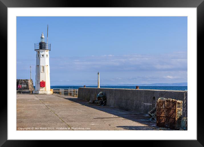 Anstruther Lighthouse, Fife Framed Mounted Print by Jim Monk