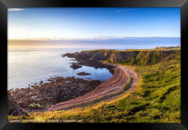 Strathlethan Bay Aberdeenshire Framed Print by Jim Monk