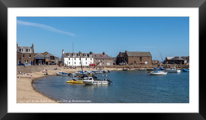 Stonehaven Beach Framed Mounted Print by Jim Monk