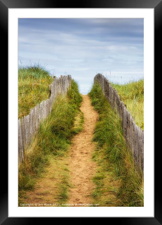 Path to the beach, St Andrews Framed Mounted Print by Jim Monk