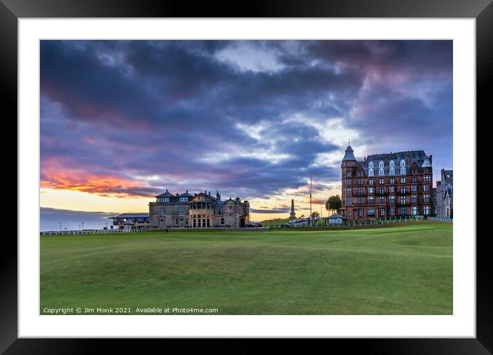 The 18th at St Andrews Framed Mounted Print by Jim Monk