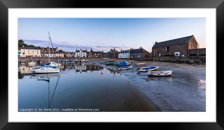 Sunrise at Stonehaven Harbour.  Framed Mounted Print by Jim Monk