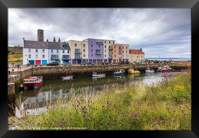Harbour View, St Andrews  Framed Print by Jim Monk