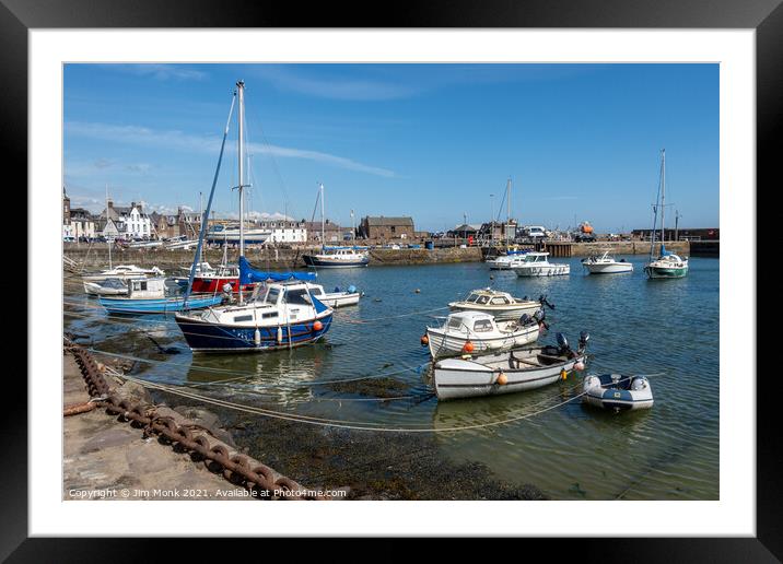 Stonehaven Harbour, Aberdeenshire Framed Mounted Print by Jim Monk