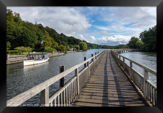 Marsh Lock Walkway Framed Print by Jim Monk