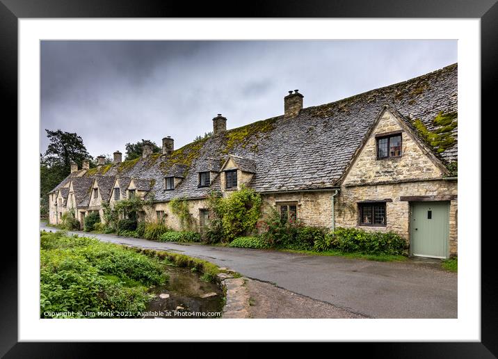 Arlington Row in the Cotswolds Framed Mounted Print by Jim Monk