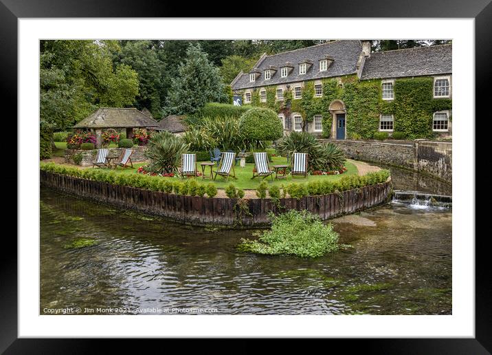 Swan Hotel, Bibury Framed Mounted Print by Jim Monk