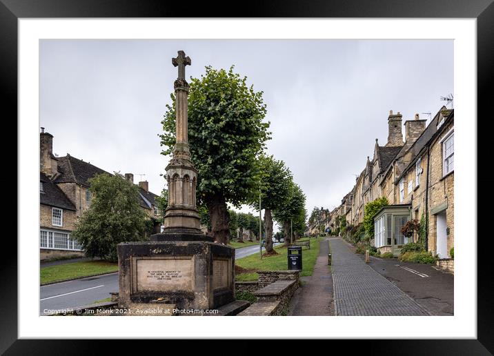 Burford War Memorial Framed Mounted Print by Jim Monk