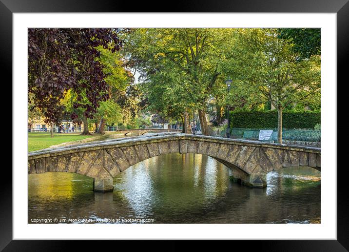River Windrush in Bourton-On-The-Water Framed Mounted Print by Jim Monk