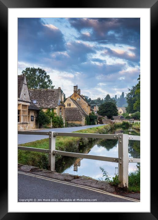 Lower Slaughter, Cotswolds Framed Mounted Print by Jim Monk