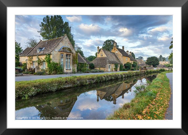  Reflections at Lower Slaughter, Cotswolds Framed Mounted Print by Jim Monk